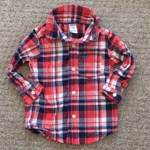 Carter’s boys long sleeve button up shirt size 12M